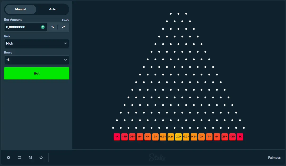 Plinko physics simulation